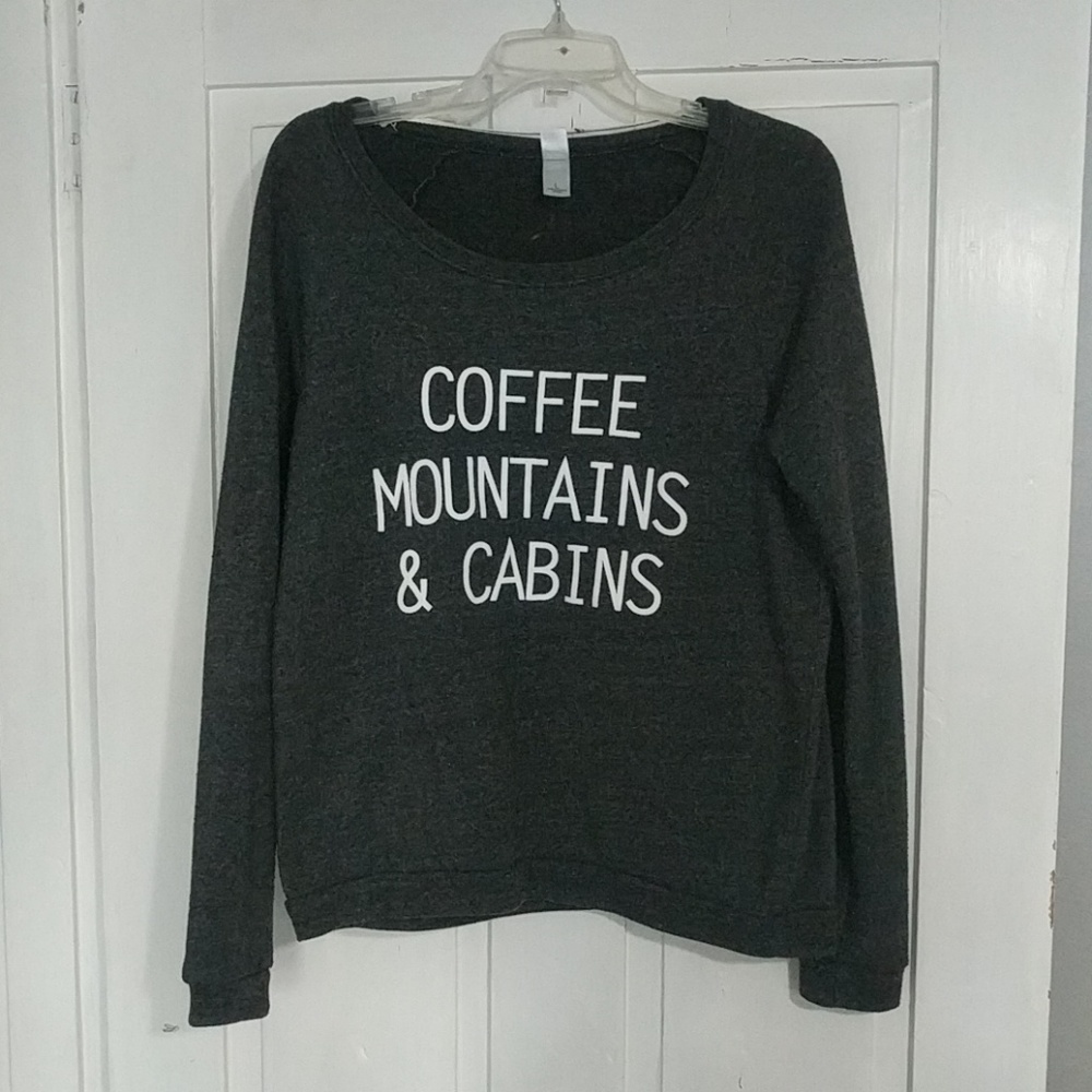 Wish You Were Northwest Oversized Grey Sweater